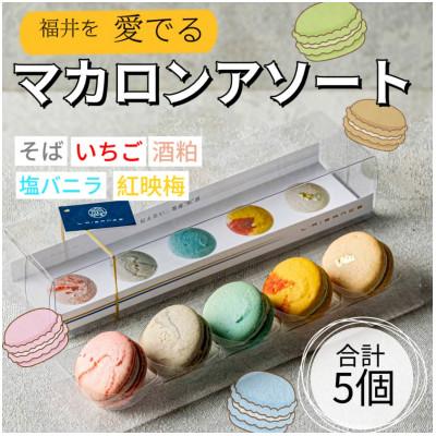 ふるさと納税 福井市 [ふるさと納税]福井の原材料にこだわった マカロンアソート 5個セット / 5種フレーバー
