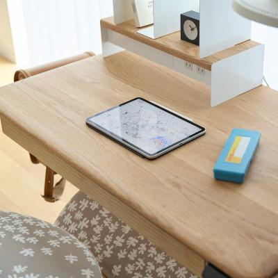 ふるさと納税 大川市 [電動昇降 学習机](トレーセット)サイズオーダー可 プレディデスク オーク