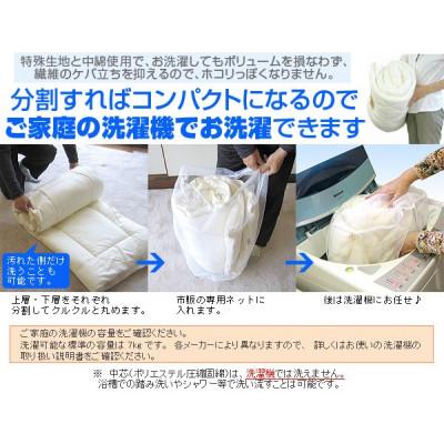 ふるさと納税 米原市 アラエマックス ウォシュロン 完全分割着脱式 洗える敷布団 ダブル(araeru-0042)の画像