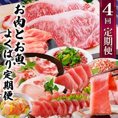 ふるさと納税 枕崎市 定期便4回配送　お肉とお魚のよくばり定期便　EE0-0001 | 