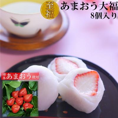 ふるさと納税 中間市 [福岡県産あまおう使用]至福 あまおう大福(50g×8個[計400g])化粧箱入(中間市)