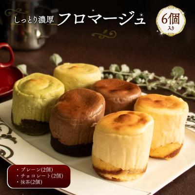 ふるさと納税 松山市 [3種類 6個] フロマージュケーキ Orcival(プレーン2個、チョコレート2個、抹茶2個)