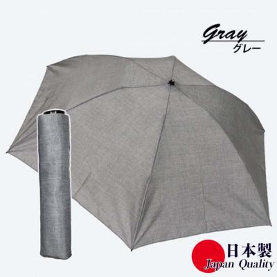 ふるさと納税 田原本町 男女兼用雨傘 超軽量ミニ傘 136402 転写プリント デニム柄 グレー