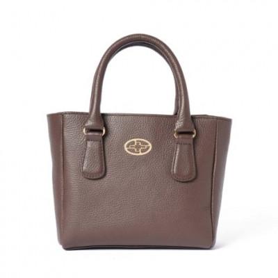 ふるさと納税 御代田町 [濱野皮革工藝]ハナエルミニトートショルダー(ダークブラウン×ゴールド)