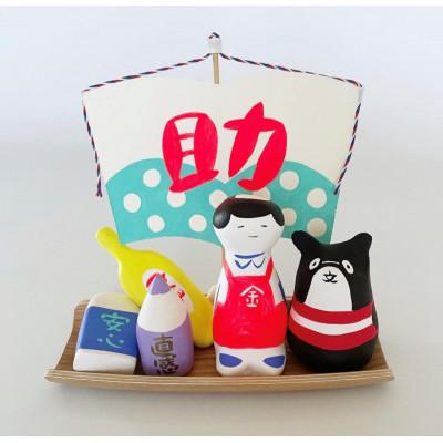 ふるさと納税 川西市 寺田マユミデザイン あさの文具オリジナル置物『助け舟』