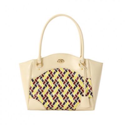 ふるさと納税 御代田町 [濱野皮革工藝]ハニカム トートバッグ(アイボリー)