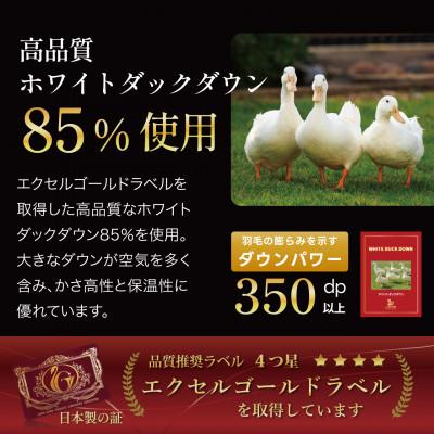 ふるさと納税 韮崎市 洗える 羽毛布団 シングル 本掛け 冬用 増量 1.2kg ホワイトダウン 85% 無地 グレー |  | 02