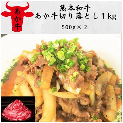 ふるさと納税 水上村 熊本和牛あか牛切り落とし1kg (500g×2)(水上村)