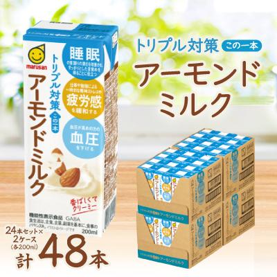 ふるさと納税 岡崎市 トリプル対策 この一本 アーモンドミルク 200ml 24本セット×2ケース
