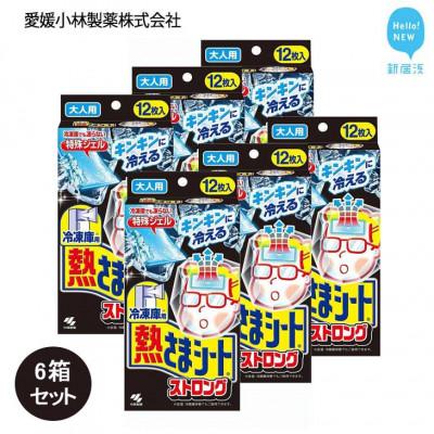 ふるさと納税 新居浜市 小林製薬の冷凍庫用熱さまシートストロング 12枚×6箱セット 大人用 打ち身 暑さ対策などに