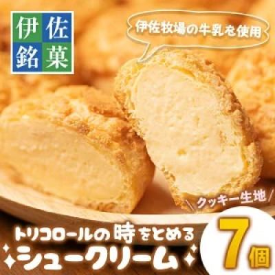 ふるさと納税 伊佐市 伊佐銘菓!トリコロールのシュークリーム≪クッキー生地≫(7個)
