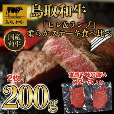 ふるさと納税 若桜町 鳥取和牛「ヒレ&amp;ランプ」柔らかステーキ食べ比べ200g(各100g)