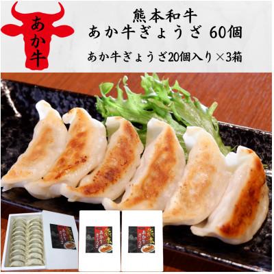 ふるさと納税 山江村 熊本和牛あか牛ぎょうざ 60個(あか牛ぎょうざ20個入り×3箱)(山江村)