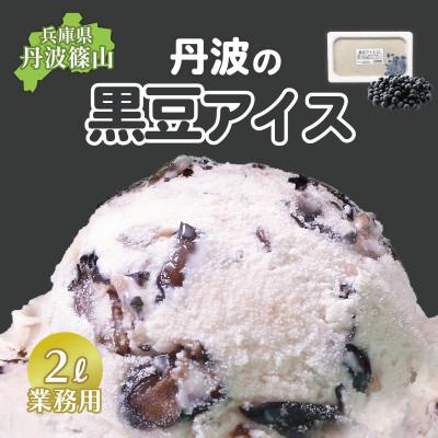 ふるさと納税 丹波篠山市 丹波篠山エリアを味わう 業務用 黒豆アイス 2L×1個入[IK005]