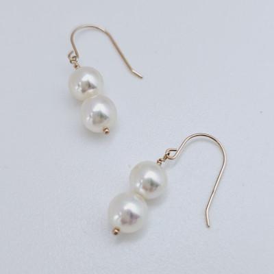 ふるさと納税 志摩市 可憐なピンクが揺らぐ、にこにこパールピアス