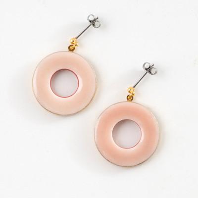 ふるさと納税 多治見市 [美濃焼]えんピアス『桜』[七窯社]