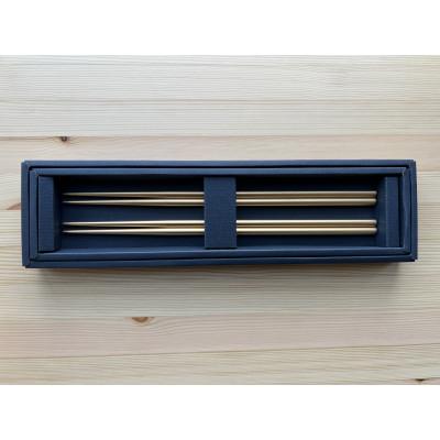 ふるさと納税 燕市 ステンレス製箸30cmゴールド艶消し