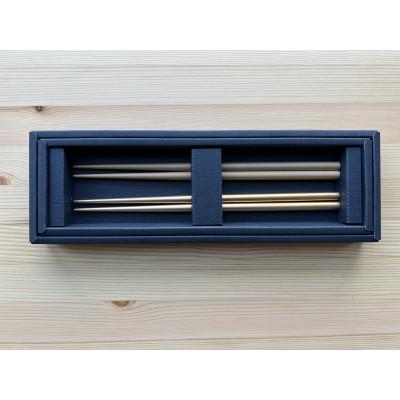 ふるさと納税 燕市 ステンレス製箸23cmゴールド艶消し