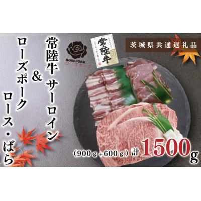ふるさと納税 鹿嶋市 常陸牛A5ランク&amp;ローズポーク◆ステーキ焼肉セット9〜10人前◆ステーキ約900g、ポーク約600g