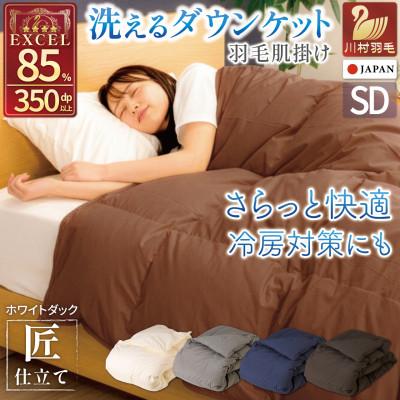 ふるさと納税 韮崎市 洗える 羽毛布団 肌掛け セミダブル 春夏用