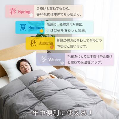ふるさと納税 韮崎市 洗える 羽毛布団 肌掛け セミダブル 春夏用
