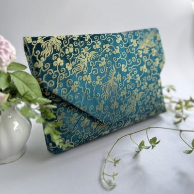 ふるさと納税 刈谷市 数寄屋袋 和装バッグ 約57g 亡羊緞子