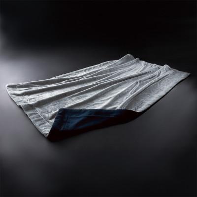 ふるさと納税 泉大津市 シルクオーラ 極 2枚合わせ掛け毛布 D(ダブル) ネイビー