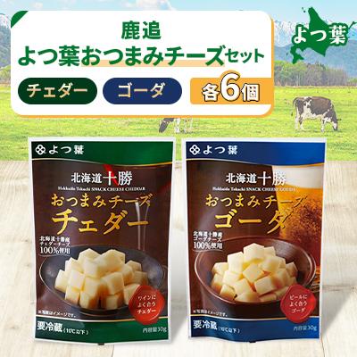 ふるさと納税 鹿追町 鹿追 よつ葉 おつまみチーズセット チェダー・ゴーダ 各6個 計12個 北海道十勝産