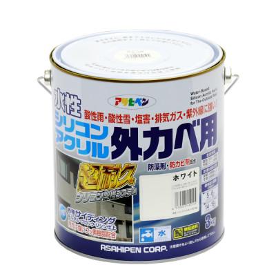 ふるさと納税 加東市 水性シリコンアクリル外かべ用3kg ホワイト