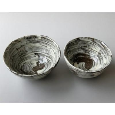 ふるさと納税 玄海町 【唐津焼】中川自然坊窯　刷毛目唐津　ご飯茶碗(夫婦碗)ペアセット【C052】 |  | 01