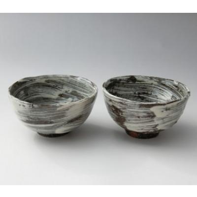 ふるさと納税 玄海町 【唐津焼】中川自然坊窯刷毛目唐津 ご飯茶碗(小)　2客【C038】 | 