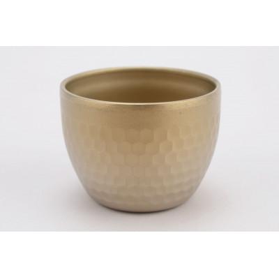 ふるさと納税 燕市 チタン鎚目二重ぐい呑み 1個シャンパンゴールド