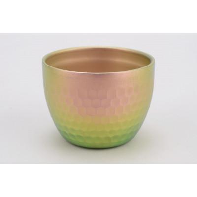 ふるさと納税 燕市 チタン鎚目二重ぐい呑み 1個さくらピンク