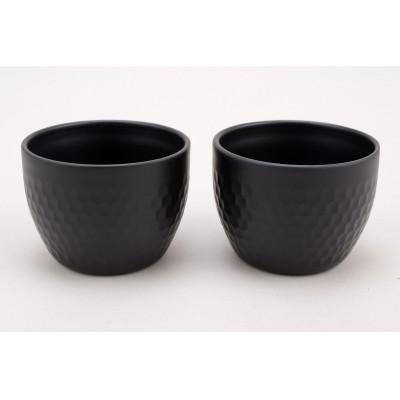 ふるさと納税 燕市 チタン鎚目二重ぐい呑み 2個ブラック