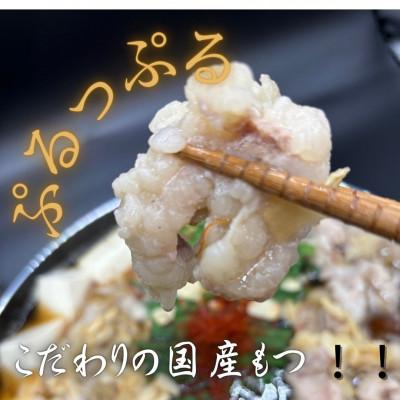ふるさと納税 川崎町 【かざり付ける九鼎大呂】原料品にこだわりました!厳選博多牛もつ鍋仕かける(2人前醤油吸いもの)(川崎町)