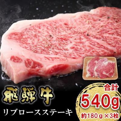 ふるさと納税 多治見市 飛騨牛 リブロース ステーキ 540g (3枚)