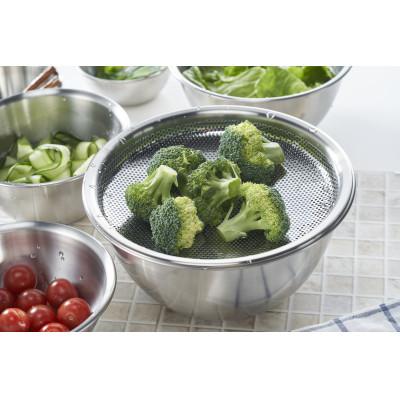 ふるさと納税 燕市 ステンレスボウル 4PCS & パンチング平ザル 二合