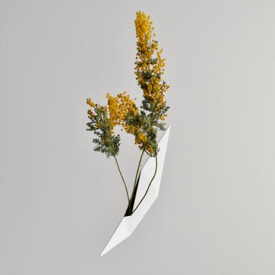 ふるさと納税 木津川市 海外展示会出展 スタイリッシュな花器 ハンギングベース ホワイト