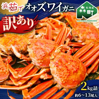 ふるさと納税 森町 【訳あり】浜茹でオオズワイガニ 2.0kg 詰め込みセット 北海道噴火湾産