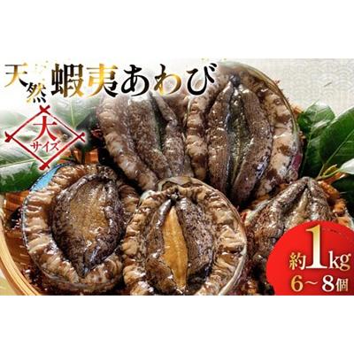 ふるさと納税 南三陸町 天然蝦夷あわび 大サイズ 約1kg(6〜8個)