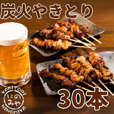 ふるさと納税 横須賀市 10種類の特製炭火やきとり 30本セット(焼き鳥5種類×3 豚串5種類×3 計6パック)冷凍