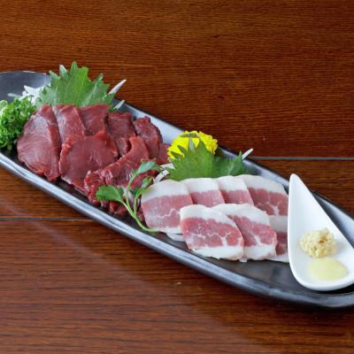 ふるさと納税 宇城市 [馬刺し]熊本直送 二種盛り 赤身100g・フタエゴ50g 合計150gセット(宇城市)