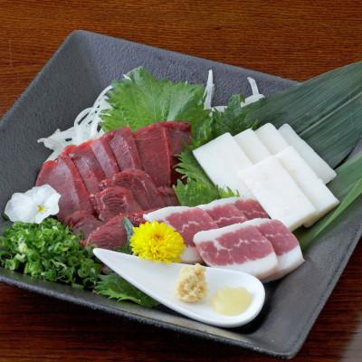 ふるさと納税 宇城市 [馬刺し]熊本直送三種盛り 赤身100g・コーネ50g・フタエゴ50g 合計200gセット(宇城市)