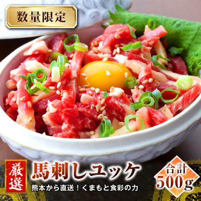 ふるさと納税 高森町 [馬刺し]熊本直送 ユッケ 500g(50g×10個)(高森町)