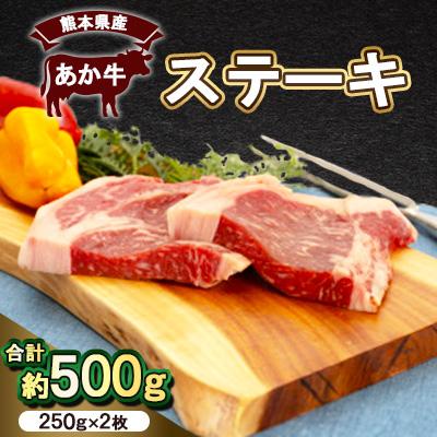 ふるさと納税 美里町 熊本県産 あか牛 ステーキ500g(250g×2枚)(美里町)
