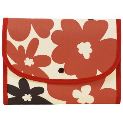 ふるさと納税 島原市 マルチケース(ジャバラタイプ)北欧フラワー スカーレット Lサイズ