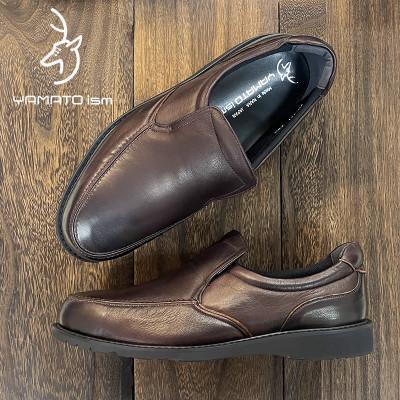 ふるさと納税 大和郡山市 ヤマトイズム 24.0cm ダークブラウン 鹿革 4E カジュアルシューズ 紳士靴