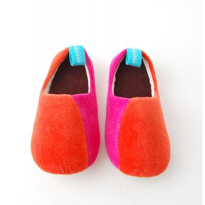 ふるさと納税 忠岡町 minimynimo ルームシューズ ベロア キッズ#5 (MA+TA)