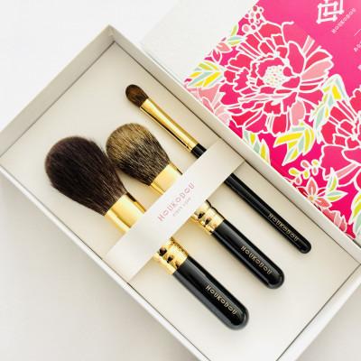 ふるさと納税 熊野町 熊野化粧筆 宙高級リス毛3本セット 熊野筆ほうこどう