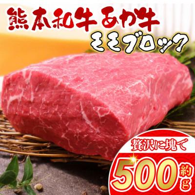 ふるさと納税 阿蘇市 熊本和牛あか牛モモブロック500g(阿蘇市)